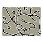 Sketchy abstract artistic print design Two Sides Premium Plush Fleece Blanket (Mini)