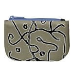Sketchy abstract artistic print design Large Coin Purse