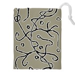 Sketchy abstract artistic print design Drawstring Pouch (5XL)