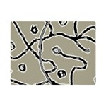 Sketchy abstract artistic print design Premium Plush Fleece Blanket (Mini)