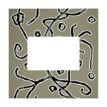 Sketchy abstract artistic print design White Box Photo Frame 4  x 6 