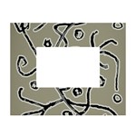 Sketchy abstract artistic print design White Tabletop Photo Frame 4 x6 