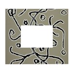 Sketchy abstract artistic print design White Wall Photo Frame 5  x 7 