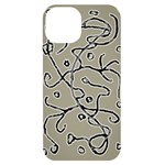 Sketchy abstract artistic print design iPhone 14 Black UV Print Case