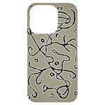 Sketchy abstract artistic print design iPhone 14 Pro Black UV Print Case