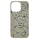 Sketchy abstract artistic print design iPhone 14 Pro Max Black UV Print Case