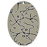 Sketchy abstract artistic print design UV Print Acrylic Ornament Oval