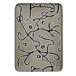 Sketchy abstract artistic print design Rectangular Glass Fridge Magnet (4 pack)