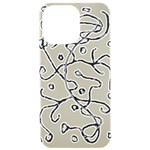 Sketchy abstract artistic print design iPhone 15 Pro Max Black UV Print PC Hardshell Case