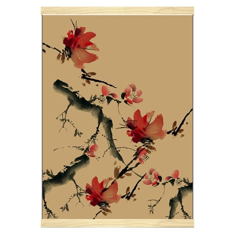Chinese Plum Blossom Spring Hanging Canvas Prints 16  x 22  from UrbanLoad.com Front