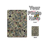 Sticker Collage Motif Pattern Black Backgrond Playing Cards 54 Designs (Mini)