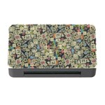 Sticker Collage Motif Pattern Black Backgrond Memory Card Reader with CF