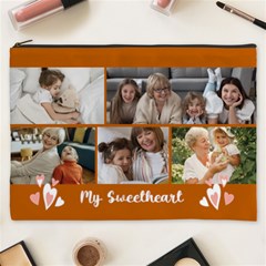 Personalized Photo Any Text Name My Sweetheart Cosmetic Bag Cosmetic Bag (XXXL) from UrbanLoad.com Front