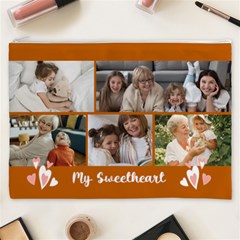 Personalized Photo Any Text Name My Sweetheart Cosmetic Bag Cosmetic Bag (XXXL) from UrbanLoad.com Front