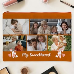 Personalized Photo Any Text Name My Sweetheart Cosmetic Bag Cosmetic Bag (XXXL) from UrbanLoad.com Front