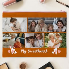 Personalized Photo Any Text Name My Sweetheart Cosmetic Bag Cosmetic Bag (XXXL) from UrbanLoad.com Back