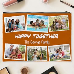 Personalized Photo Family Love Any Text Cosmetic Bag Cosmetic Bag (XXXL) from UrbanLoad.com Back