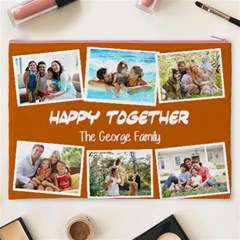 Personalized Photo Family Love Any Text Cosmetic Bag Cosmetic Bag (XXXL) from UrbanLoad.com Back