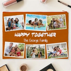 Personalized Photo Family Love Any Text Cosmetic Bag Cosmetic Bag (XXXL) from UrbanLoad.com Back