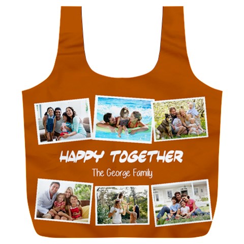 Personalized Photo Family Love Any Text Recycle Bag Full Print Recycle Bag (XXXL) from UrbanLoad.com Front