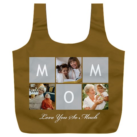 Personalized Mom Love You So Much Photo Recycle Bag Full Print Recycle Bag (XXXL) from UrbanLoad.com Front