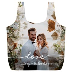 Personalized Wedding Couple Photo Name Recycle Bag Full Print Recycle Bag (XXXL) from UrbanLoad.com Front