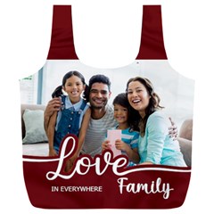 Personalized Love Family Photo Recycle Bag Full Print Recycle Bag (XXXL) from UrbanLoad.com Back