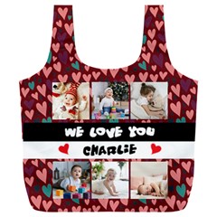 Personalized Photo We Love You Name Any Text Recycle Bag Full Print Recycle Bag (XXXL) from UrbanLoad.com Front