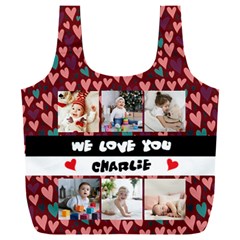 Personalized Photo We Love You Name Any Text Recycle Bag Full Print Recycle Bag (XXXL) from UrbanLoad.com Back