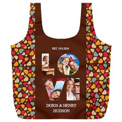 Personalized Couple Love Recycle Bag Full Print Recycle Bag (XXXL) from UrbanLoad.com Back