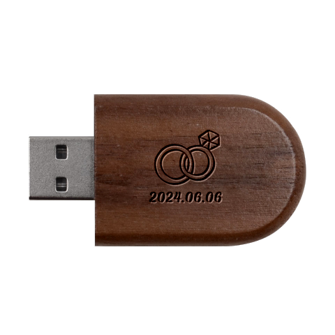 Personalized Wedding Rings Name Wood Oval USB Flash Drive Wood Oval USB Flash Drive from UrbanLoad.com USB