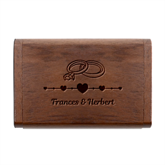 Personalized Wedding Rings Name Wood Oval USB Flash Drive Wood Oval USB Flash Drive from UrbanLoad.com Box
