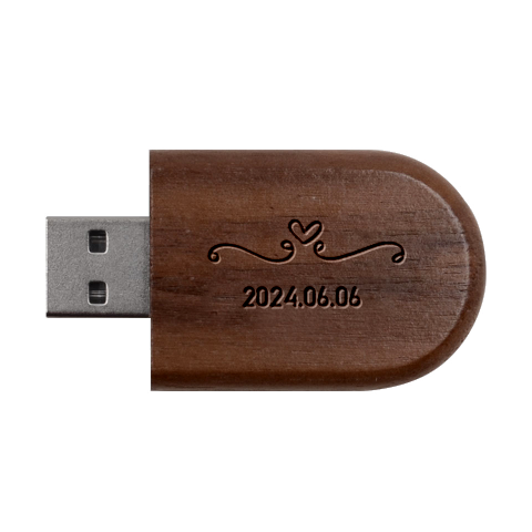 Personalized Wedding Cake Name Wood Oval USB Flash Drive Wood Oval USB Flash Drive from UrbanLoad.com USB