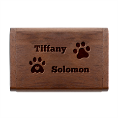 Personalized Pet Foot Name Wood Oval USB Flash Drive Wood Oval USB Flash Drive from UrbanLoad.com Box