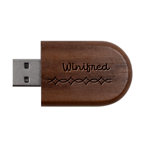 Personalized Totem Name Wood Oval USB Flash Drive Wood Oval USB Flash Drive from UrbanLoad.com USB
