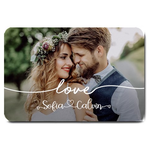 Personalized Love Couple Wedding Name Doormat Large Doormat from UrbanLoad.com 30 x20  Door Mat