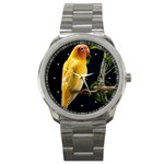Yellow Parrot Quality Unisex Round Sports Style Watch