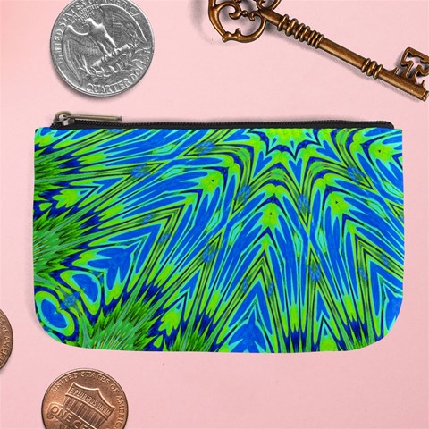 Large Coin Purse Blue Green from UrbanLoad.com Front
