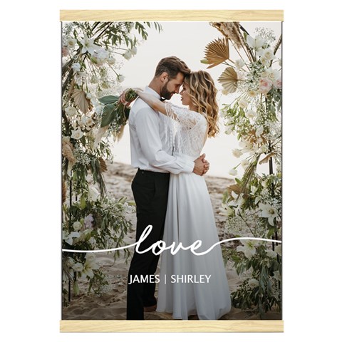Personalized Love Wedding Photos Name Hanging Canvas Print Hanging Canvas Prints 16  x 22  from UrbanLoad.com Front