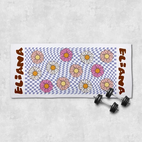 Custom Retro Style Name Any Text 29 X13  Super Absorbent Gym Sports Towel from UrbanLoad.com Front