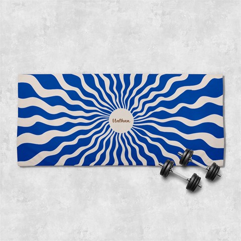 Custom Sunshine Pattern Name Any Text 29 X13  Super Absorbent Gym Sports Towel from UrbanLoad.com Front