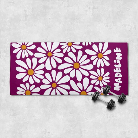 Custom Sunflower Color Name Any Text 29 X13  Super Absorbent Gym Sports Towel from UrbanLoad.com Front