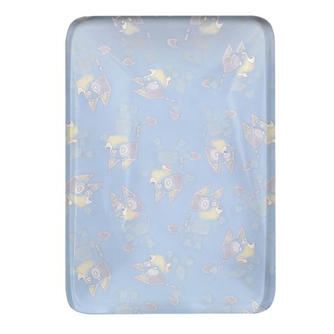 Bluey, Bluey merch, Bluey pattern, Bluey Bluey, bingo, Bluey design, bluey dog Rectangular Glass Fridge Magnet (4 pack) from UrbanLoad.com Front