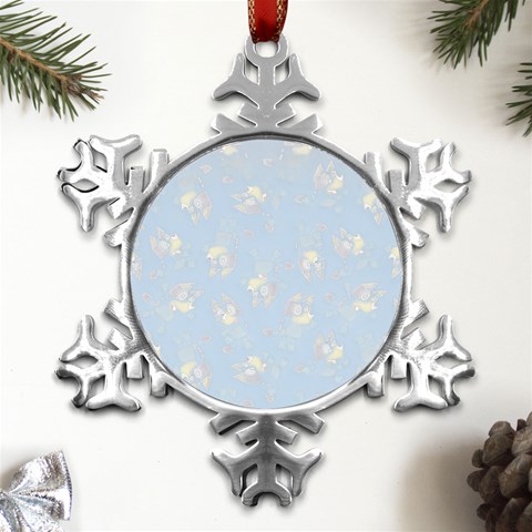 Bluey, Bluey merch, Bluey pattern, Bluey Bluey, bingo, Bluey design, bluey dog Metal Small Snowflake Ornament from UrbanLoad.com Front