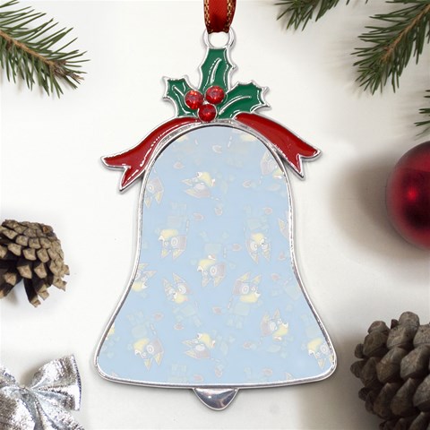Bluey, Bluey merch, Bluey pattern, Bluey Bluey, bingo, Bluey design, bluey dog Metal Holly Leaf Bell Ornament from UrbanLoad.com Front