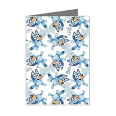 Bluey, Bluey merch, Bluey pattern, Bluey Bluey, bingo, Bluey design, bluey dog Mini Greeting Card from UrbanLoad.com Left