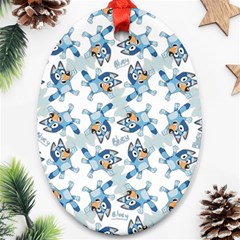 Bluey, Bluey merch, Bluey pattern, Bluey Bluey, bingo, Bluey design, bluey dog Oval Ornament (Two Sides) from UrbanLoad.com Back