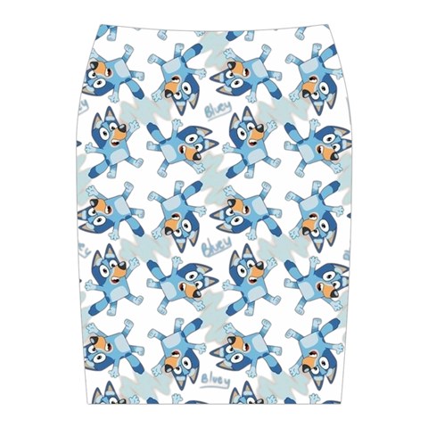 Bluey, Bluey merch, Bluey pattern, Bluey Bluey, bingo, Bluey design, bluey dog Midi Wrap Pencil Skirt from UrbanLoad.com Back