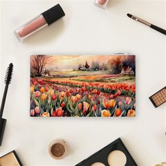 Tulips Field Tree Cosmetic Bag (Small) from UrbanLoad.com Back
