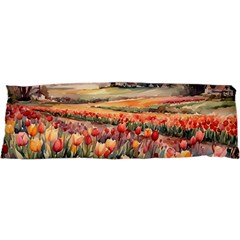 Tulips Field Tree 63 x21  Body Pillow Case Dakimakura (Two Sides) from UrbanLoad.com Back